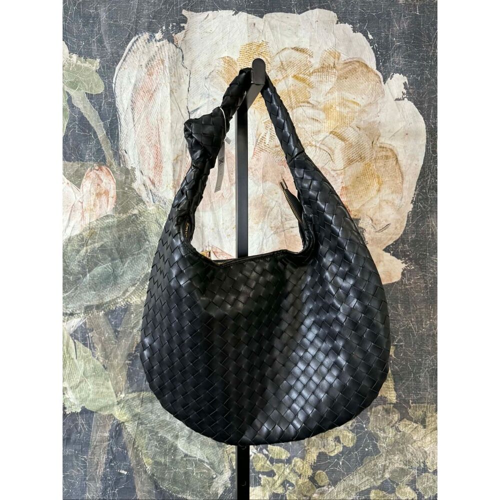 New Anthropologie Melie Bianco Brigitte Large Faux Leather Shoulder Bag - Picture 8 of 16